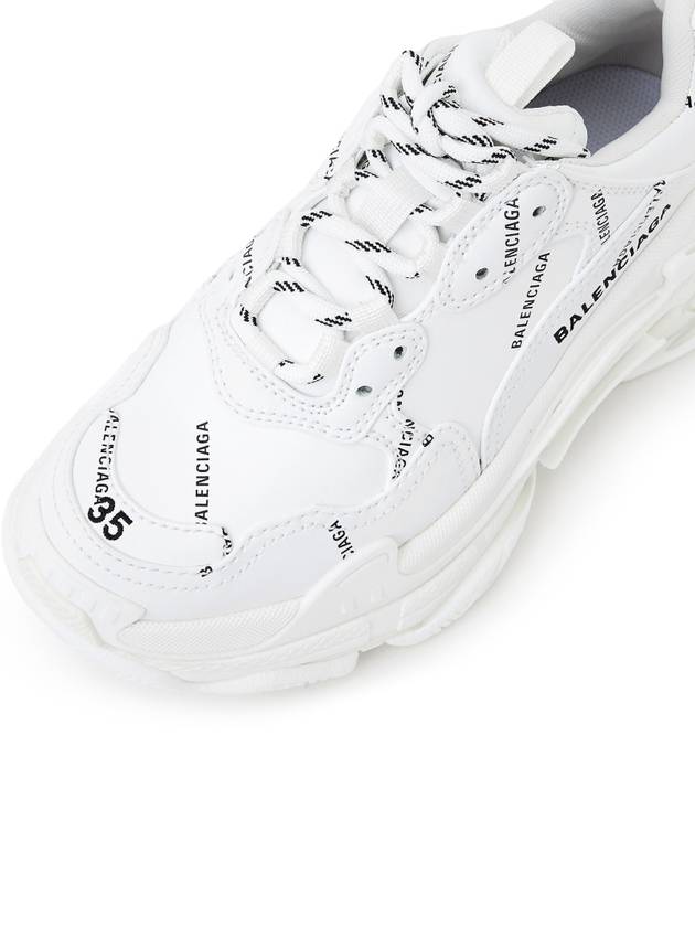 Luxury Balenciaga  Triple S All-Over Logo Low Top Sneakers White
