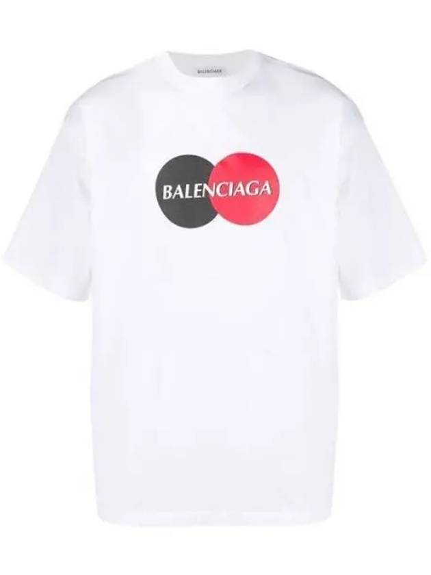 Luxury Balenciaga  Logo Print Oversized Short Sleeve T-Shirt White