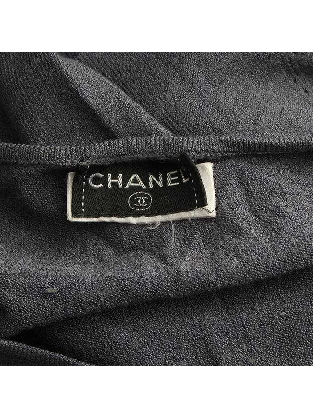 Charcoal gray knit t shirt 44 Chanel