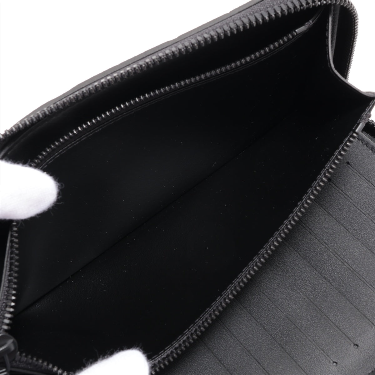 Louis Vuitton Shadow Zippy Wallet Vertical M62902 Black Round Zippe Wallet