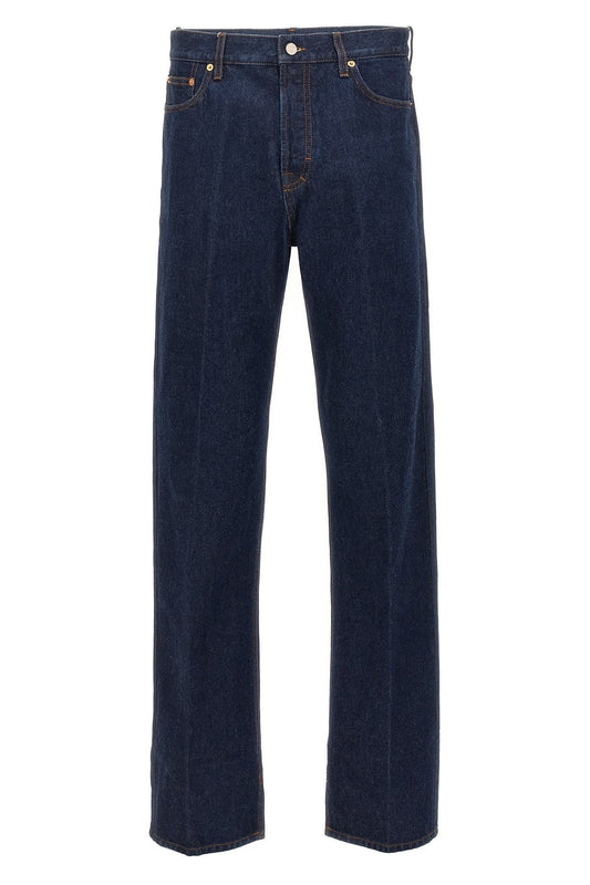 Gucci Men Stretched Pleated Jeans