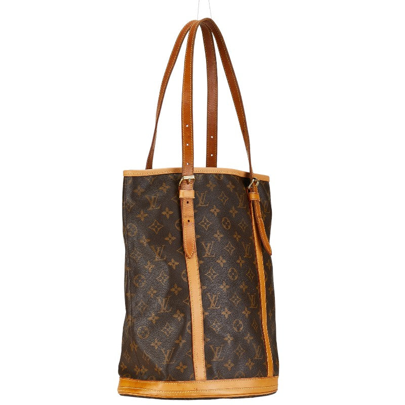 Louis Vuitton Monogram Bucket GM Tote Bag Shoulder Bag M42236 Brown PVC Leather  Louis Vuitton