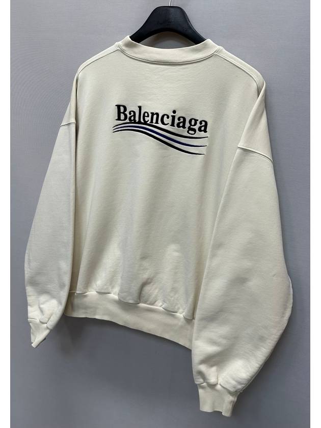 Luxury Balenciaga  Wave logo embroidered sweatshirt