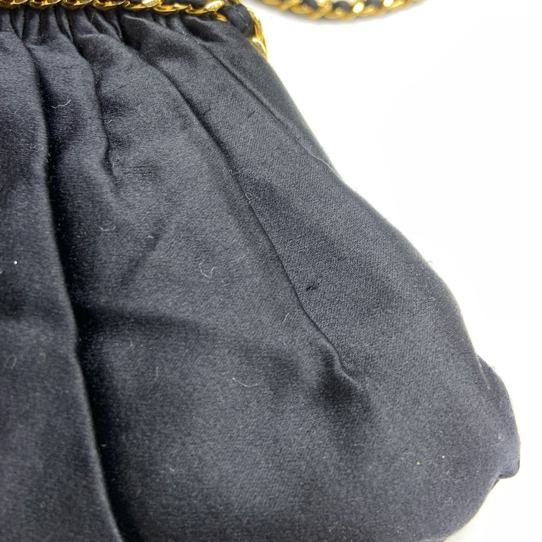 Chanel Kiss Lock Bag Velvet Shoulder Bag