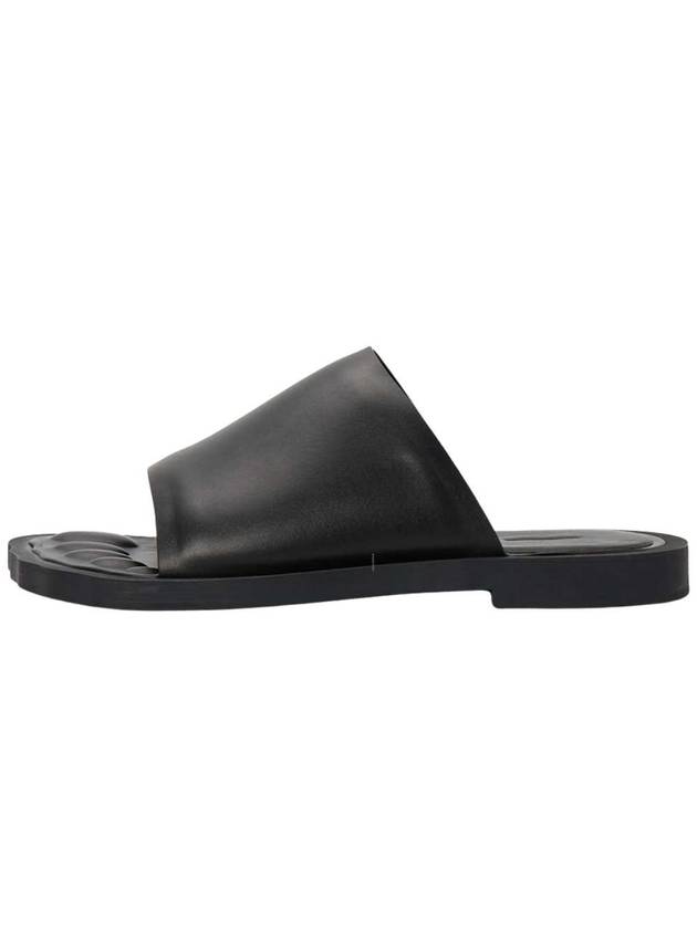 Luxury Balenciaga  Leather Slippers Black