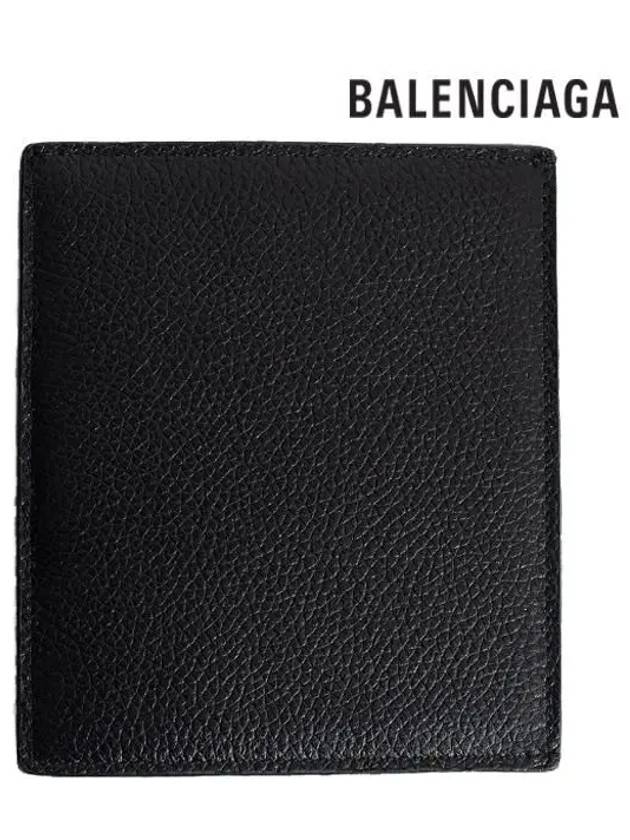Luxury Balenciaga  Logo Vertical Card Wallet Black