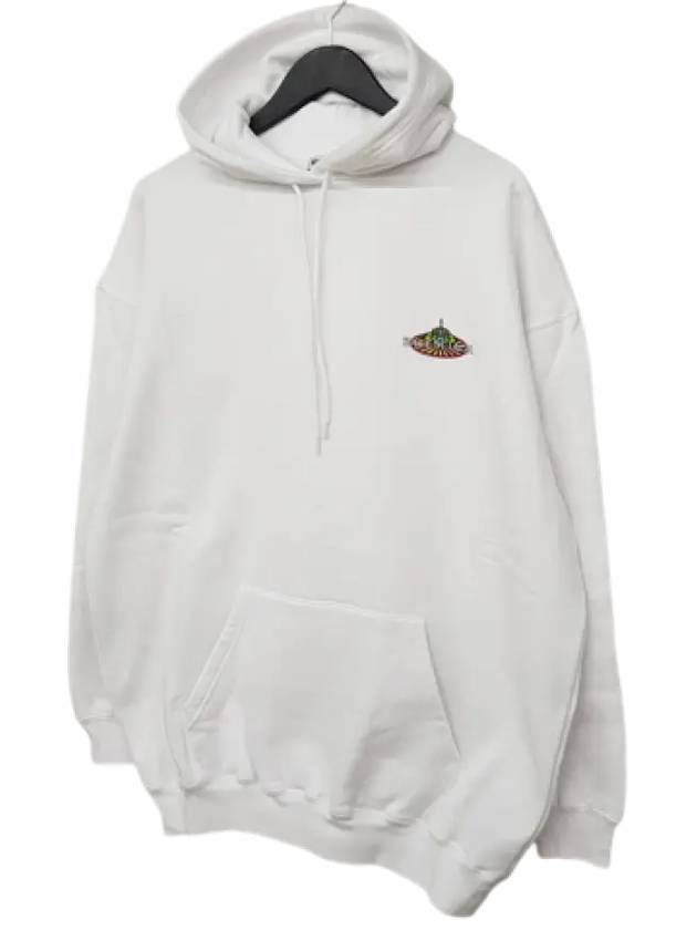 Luxury Balenciaga  Bonjour Oversized Hoodie White