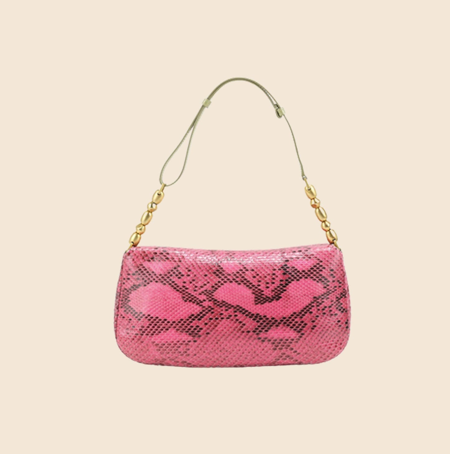 CHRISTIAN DIOR PINK PYTHON PONY HAIR MALICE BAG