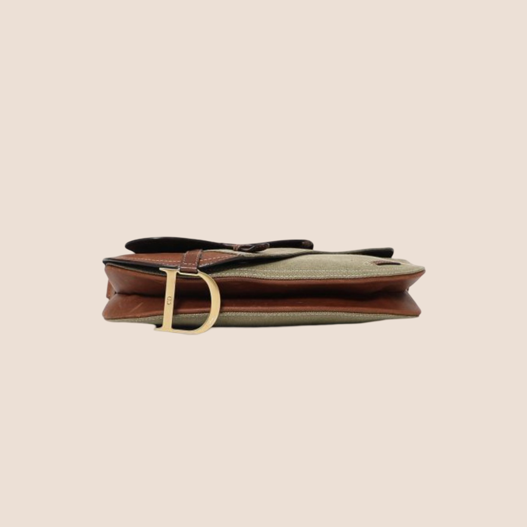 CHRISTIAN DIOR FALL 2002 KHAKI BROWN CROSSBODY BAG