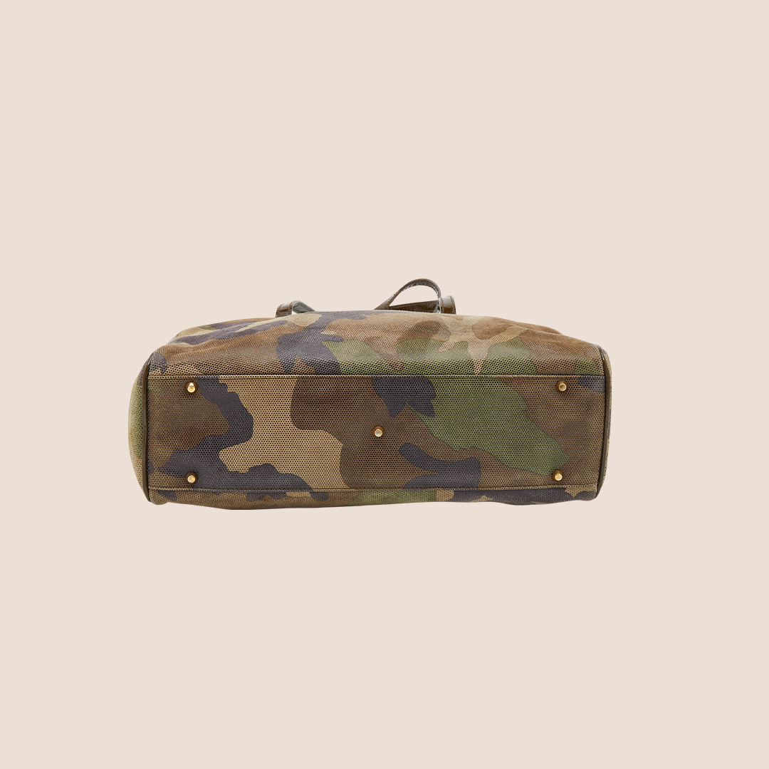 CHRISTIAN DIOR 2000 CAMOUFLAGE PRINT SATCHEL
