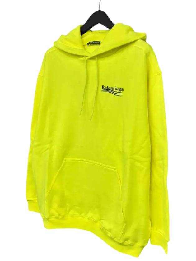 Luxury Balenciaga  Men's Political Wave Logo Hoodie Neon