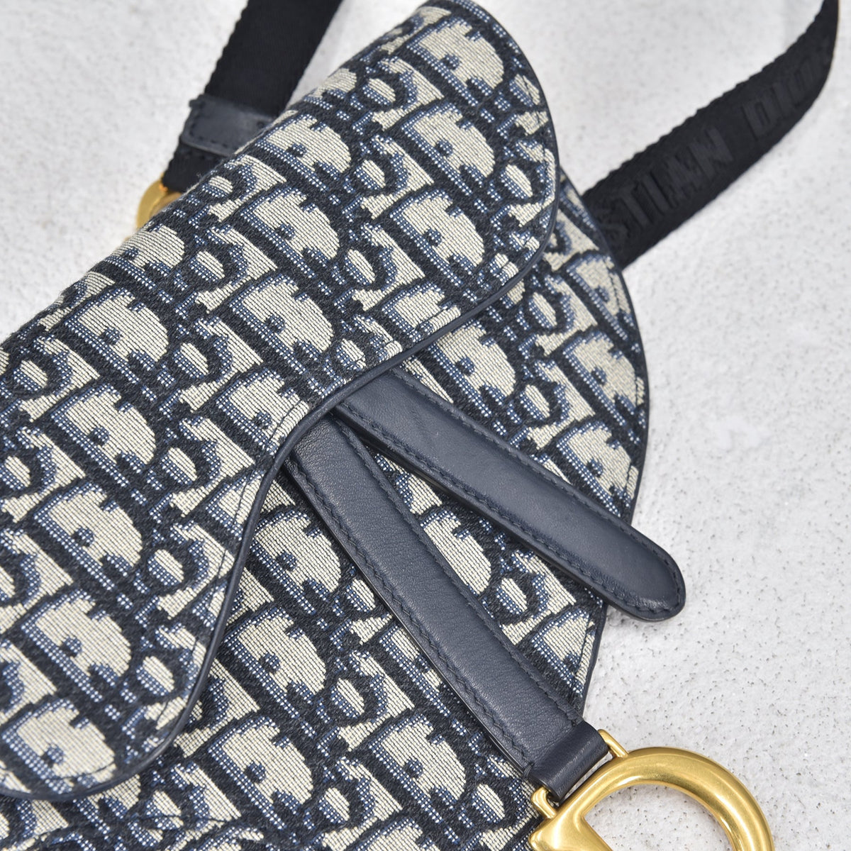 Oblique Canvas Saddle Belt Bag