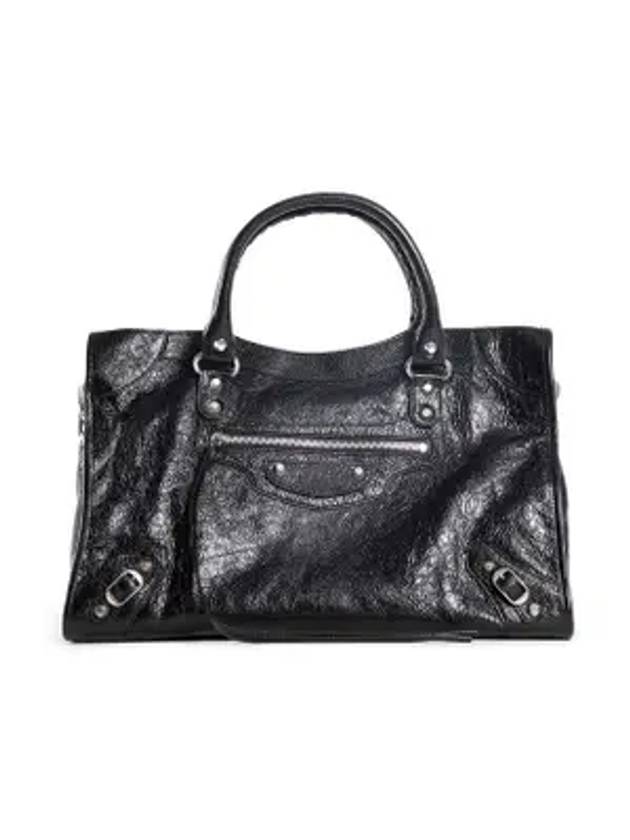 Luxury Balenciaga  Le City Medium Leather Tote Bag Black