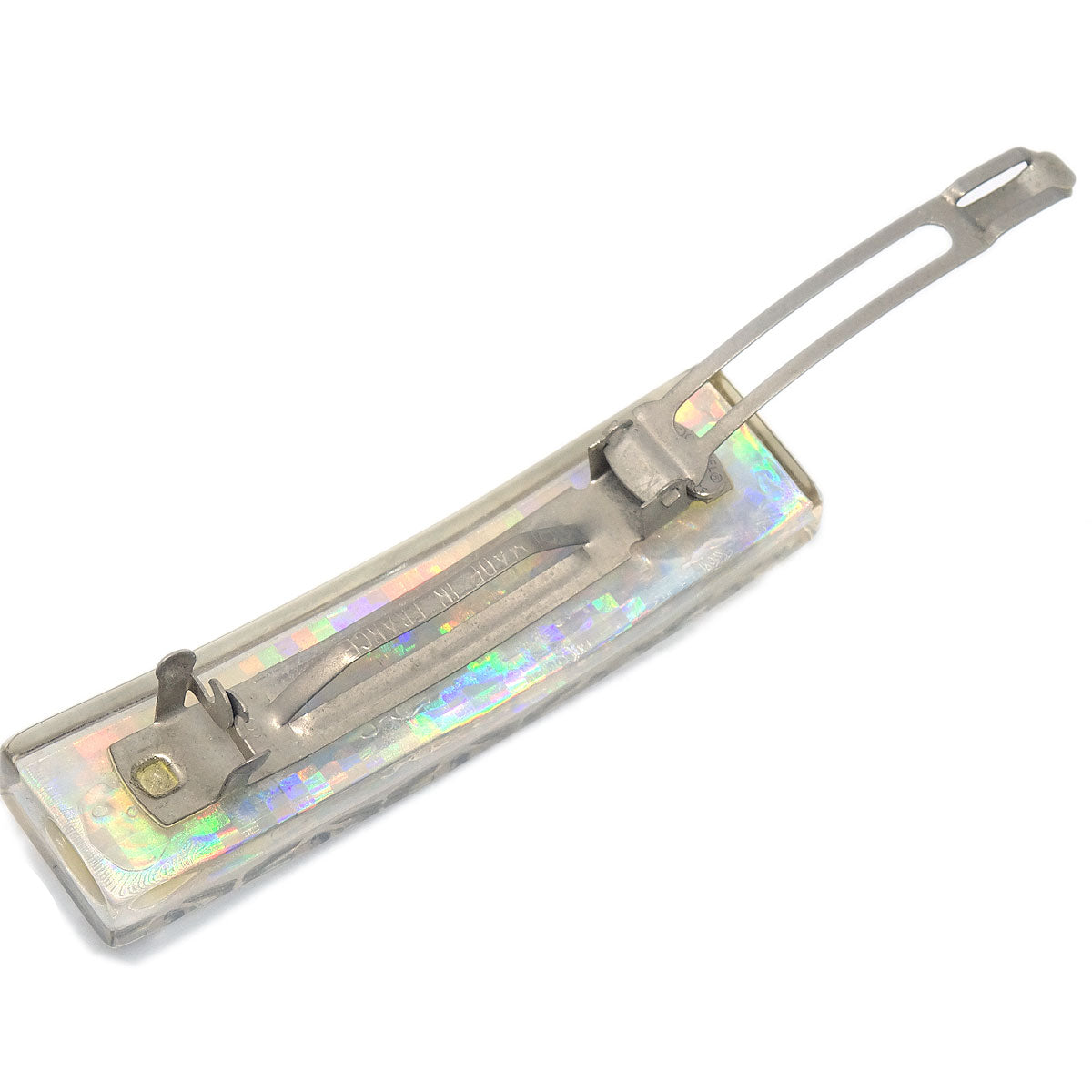 Chanel 1997 Clear Rainbow Lucite Hair Clip Barrette