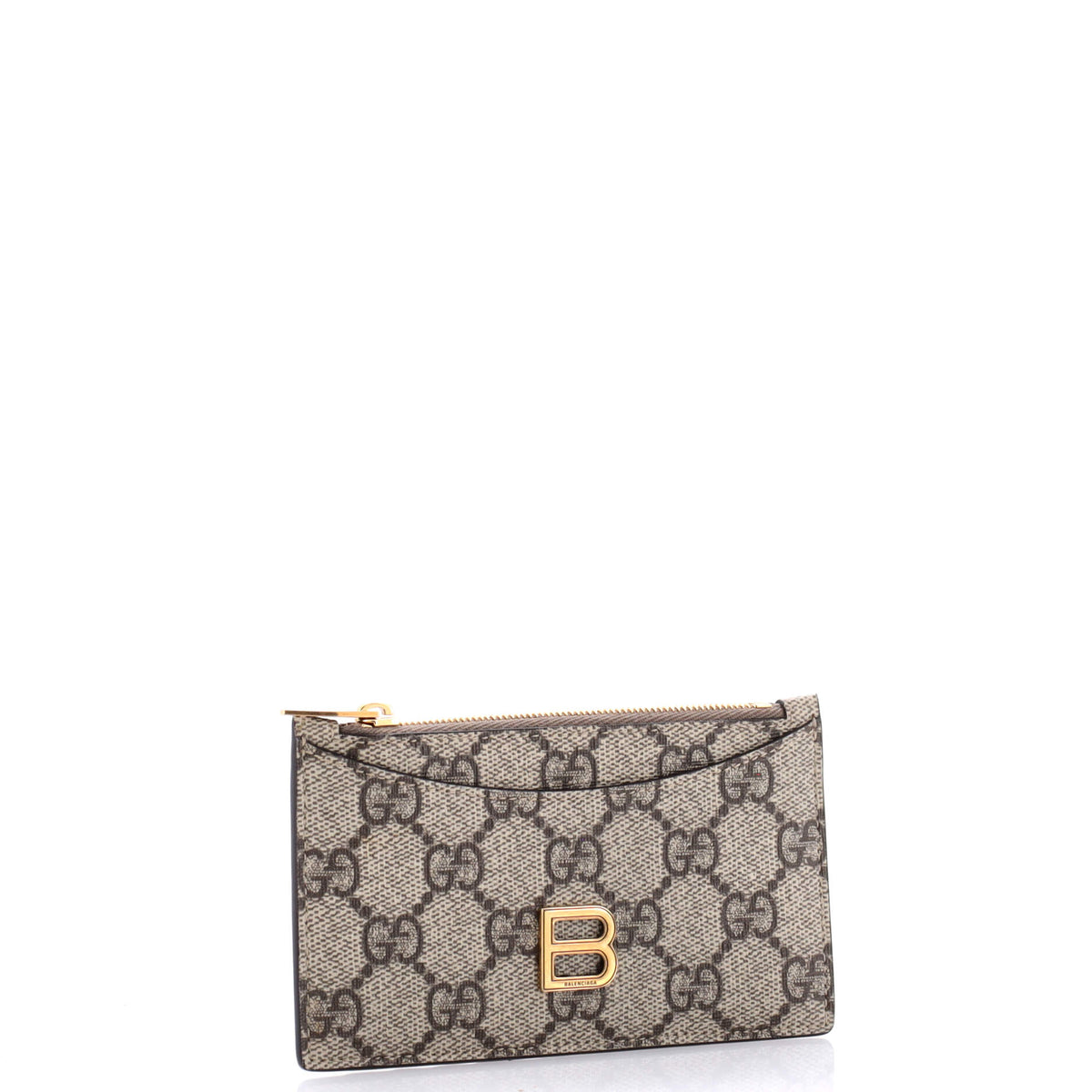 x Luxury Balenciaga  The Hacker Project Zip Card Case GG Coated Canvas