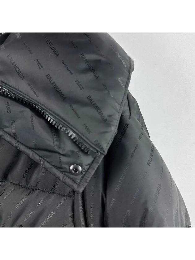 Luxury Balenciaga  WoMen's Swing Logo Puffer Down Padding Black