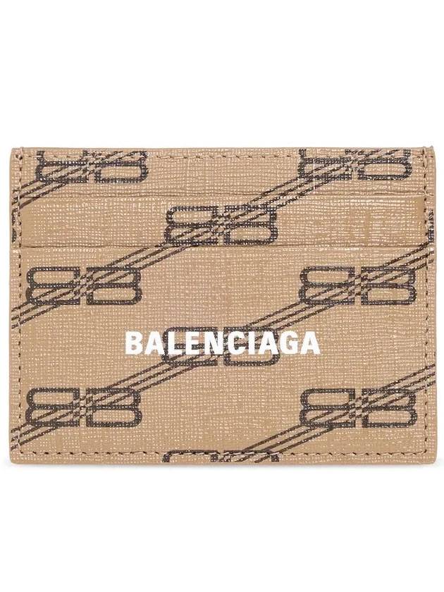 Luxury Balenciaga  BB Monogram Card Wallet Brown