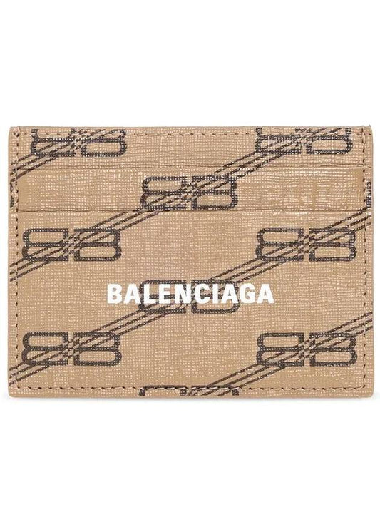 Luxury Balenciaga  BB Monogram Card Wallet Brown