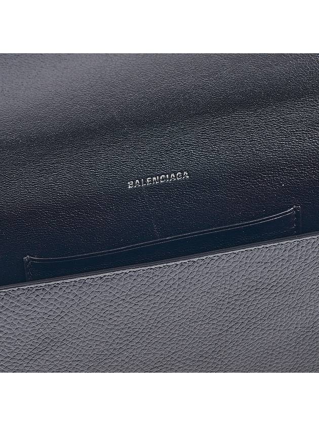 Luxury Balenciaga  Cash Chain Wallet Mini Calfskin Cross Bag Black