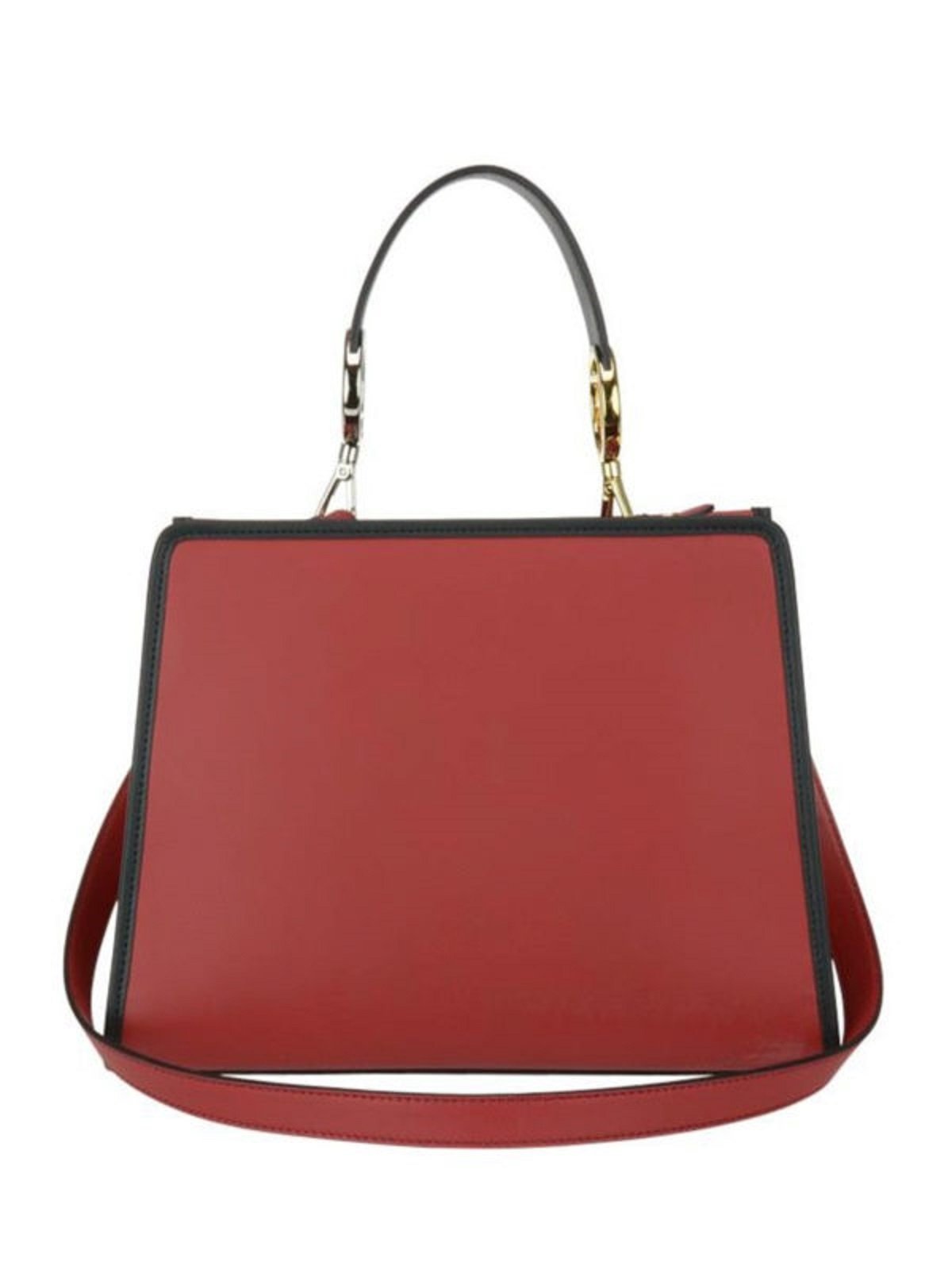 Fendi Runaway Red Calf Leather 2 Way Crossbody Tote Bag