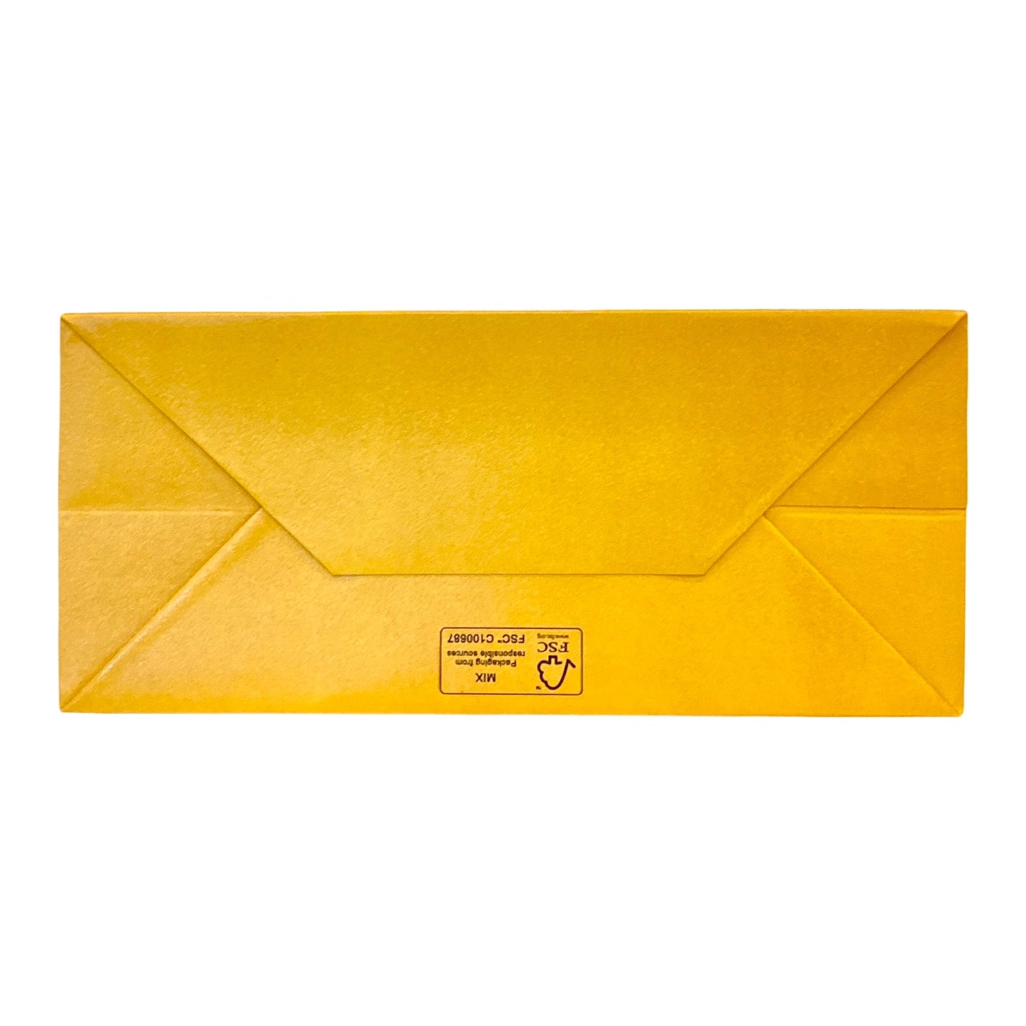 Fendi Roma Logo Yellow Paper Designer Shopping Gift Bag Small