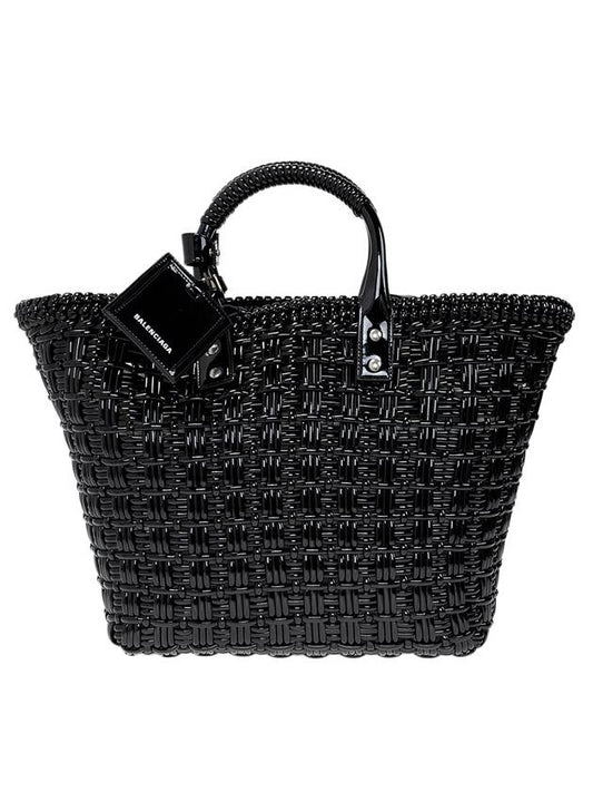 Luxury Balenciaga  Bistro Strap Basket Small Tote Bag Black