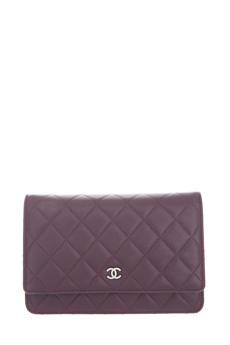 Chanel 2011 Bordeaux Lambskin Wallet on Chain Cross-Body