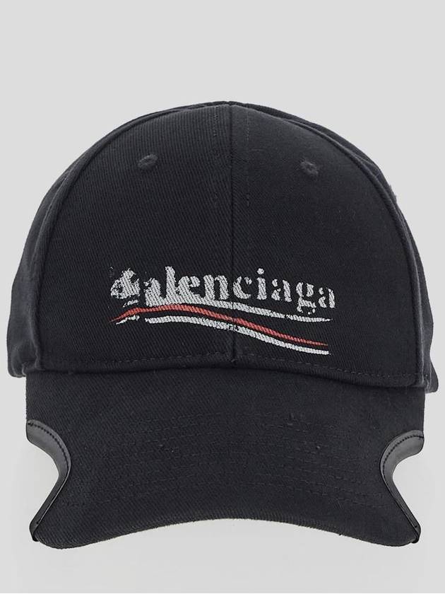 Luxury Balenciaga  Political Stencil Ball Cap Black