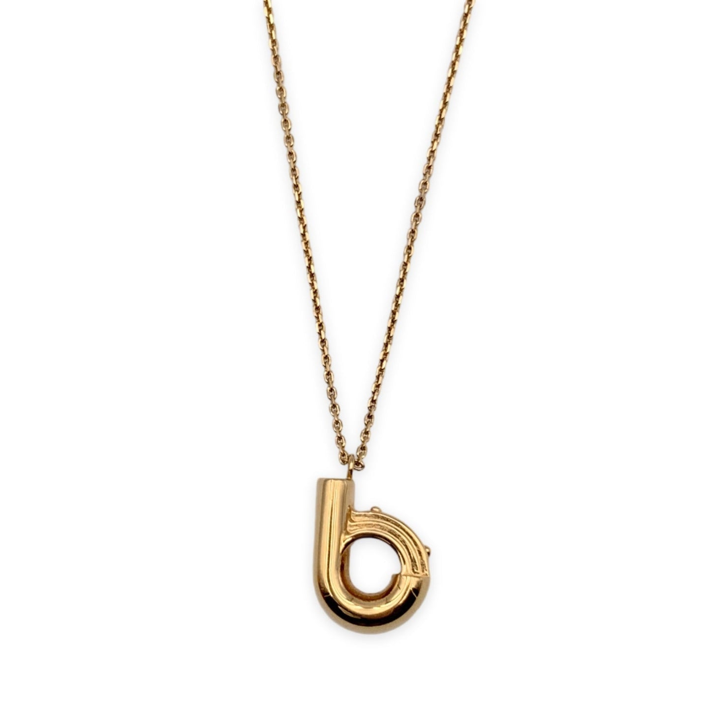 LOUIS VUITTON Gold Metal Lv & Me Letter Pendant Necklace