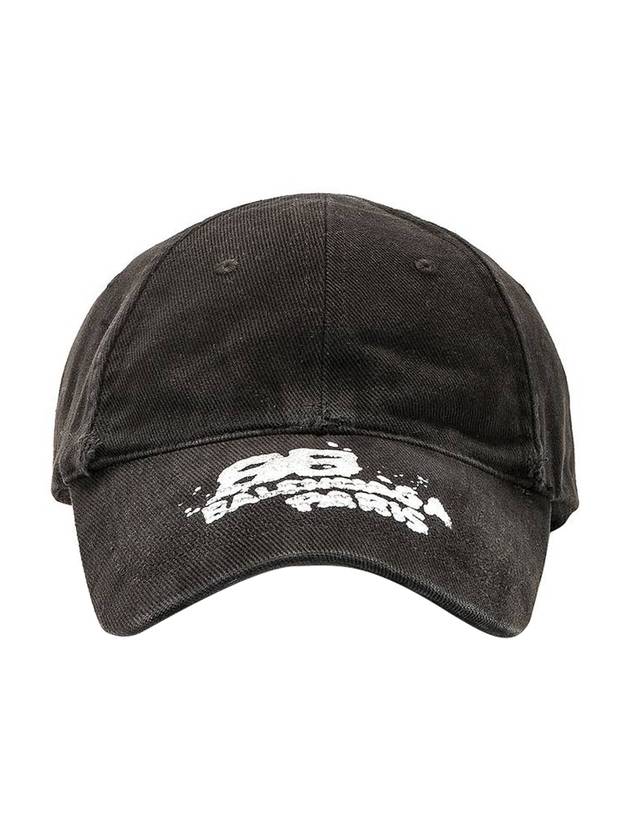 Luxury Balenciaga  Hand Draw BB Icon Ball Cap Black