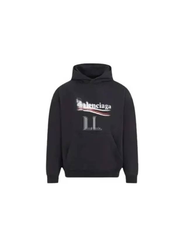 Luxury Balenciaga  Political Stencil Medium Fit Hoodie Black