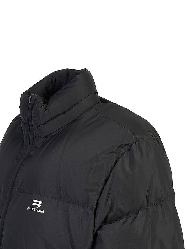 Luxury Balenciaga  Sporty B Logo Point Down Padding Black