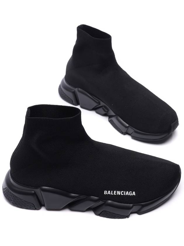 Luxury Balenciaga  Men's Speed Recycle Knit High-Top Sneakers Black