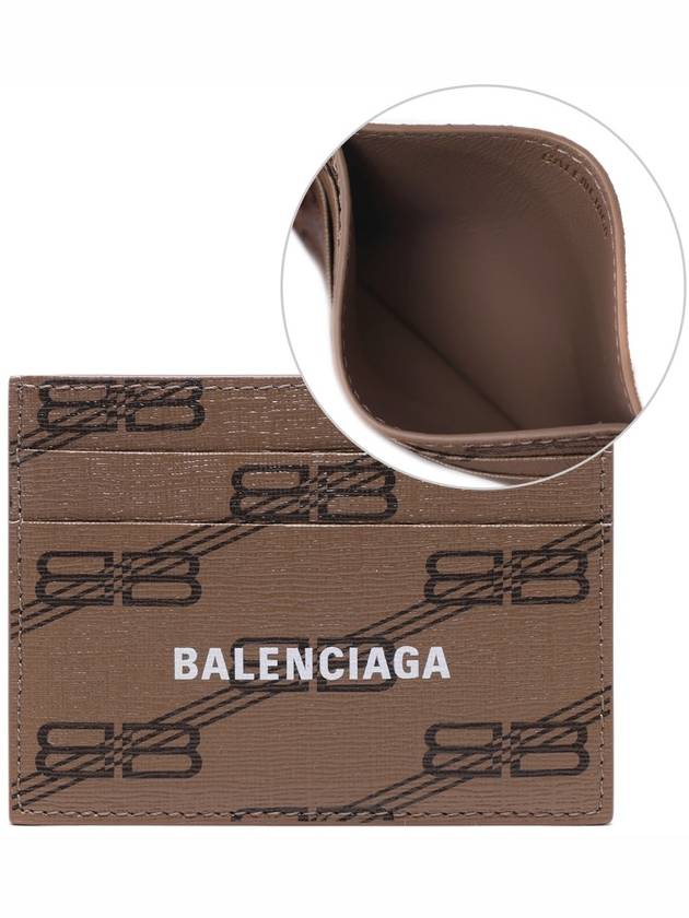 Luxury Balenciaga  BB Monogram Card Wallet Brown