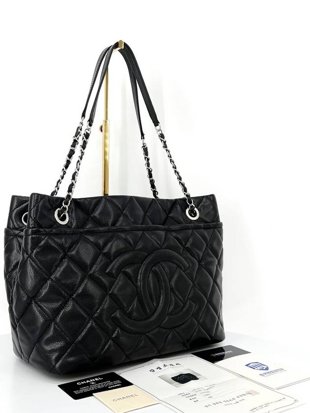 Caviar Timeless Shoulder Bag Black Chanel