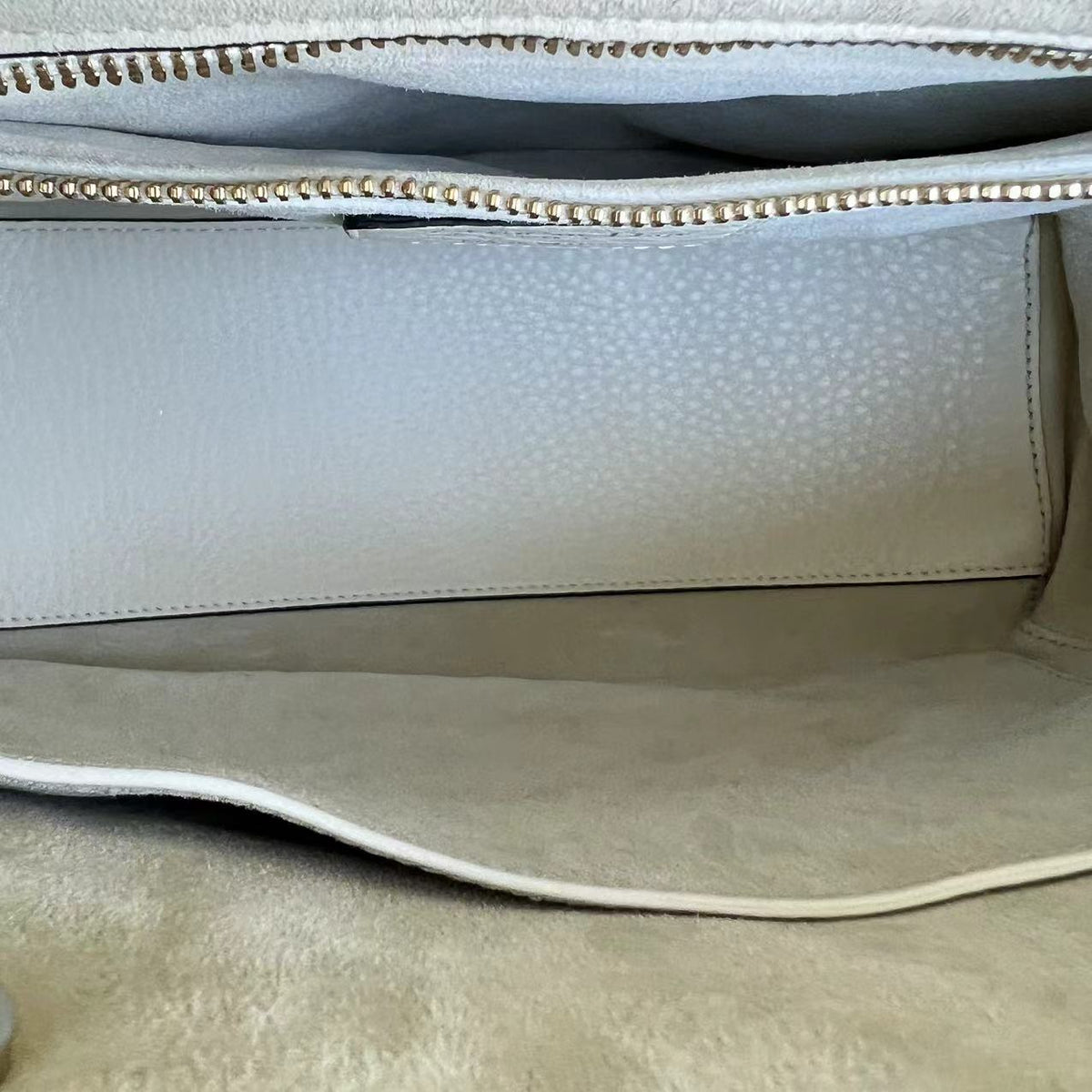 *Flap Version, Grained Calfskin, No Strap* Lady Medium White Cannage Grained Calfskin White GHW