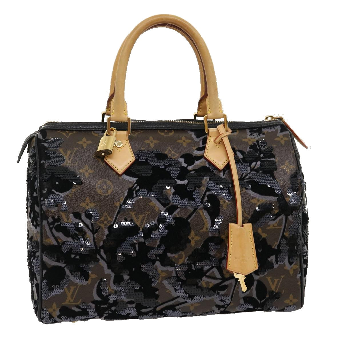 LOUIS VUITTON Monogram Fleur De Jais Speedy 30 Hand Bag M40436 LV  fm1424A