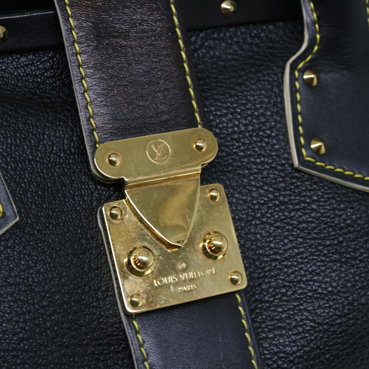 LOUIS VUITTON Suhari Ange New PM Hand Bag Black M91805 LV Auth fm3057