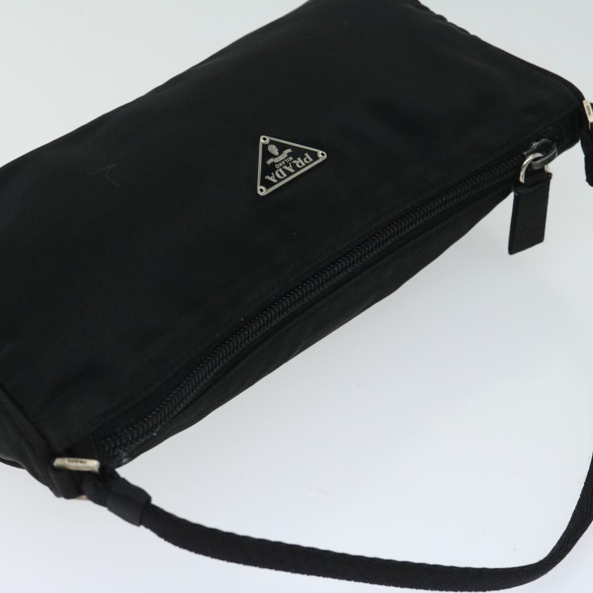 PRADA Accessory Pouch Nylon Black Auth fm3204