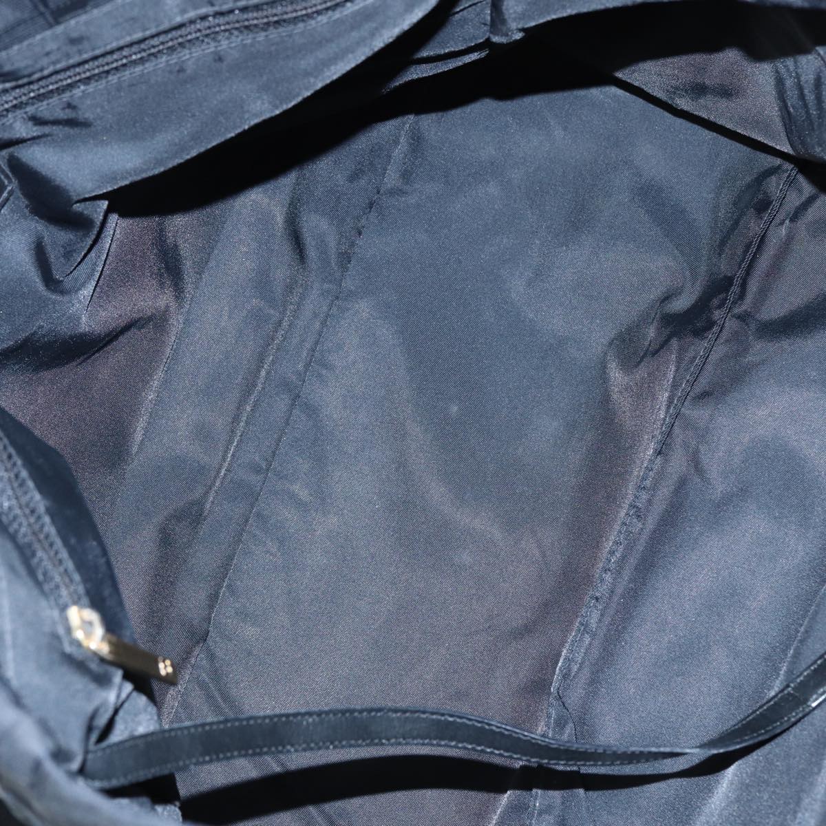 CHANEL New travel line Tote Bag Nylon Black CC Auth fm3625