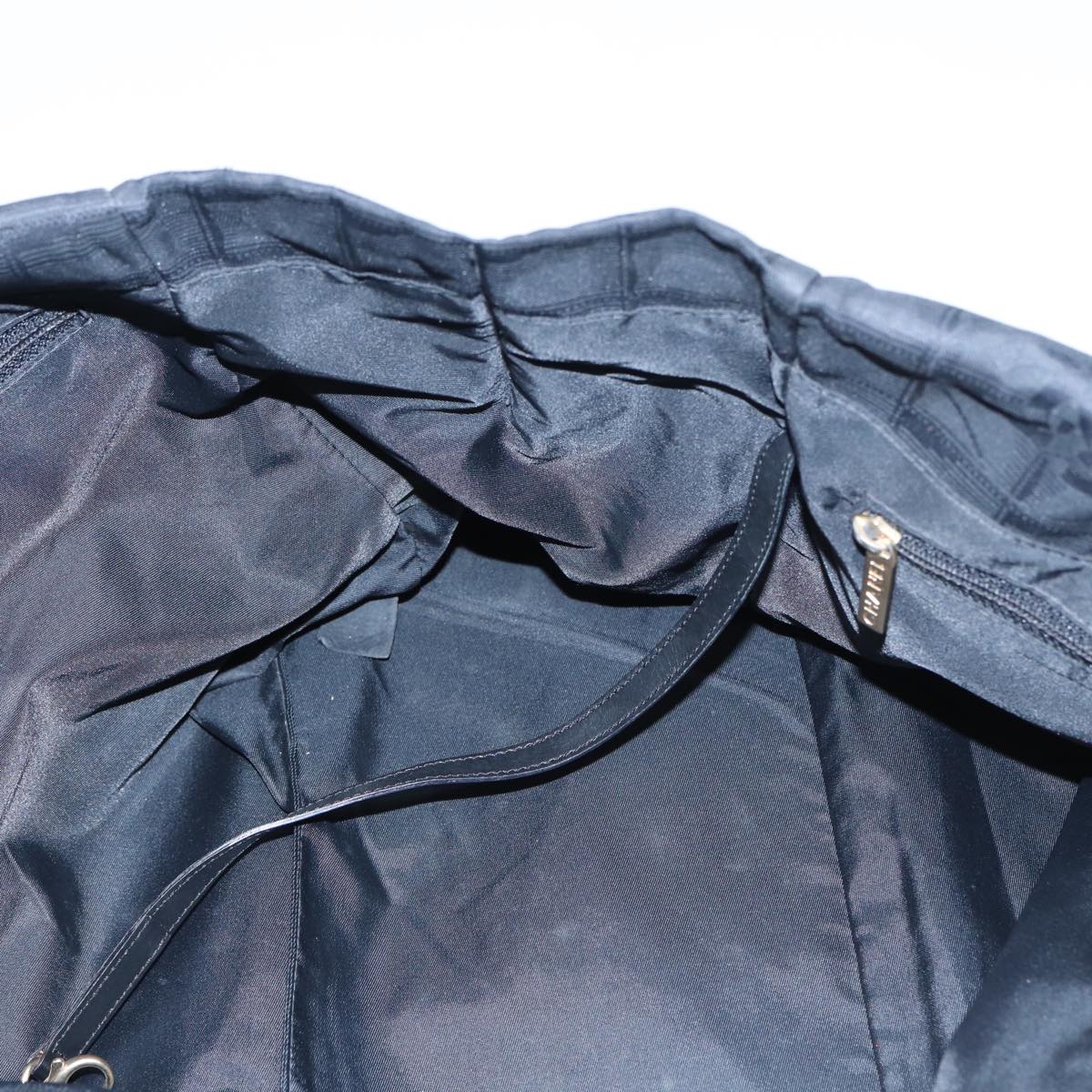 CHANEL New travel line Tote Bag Nylon Black CC Auth fm3625