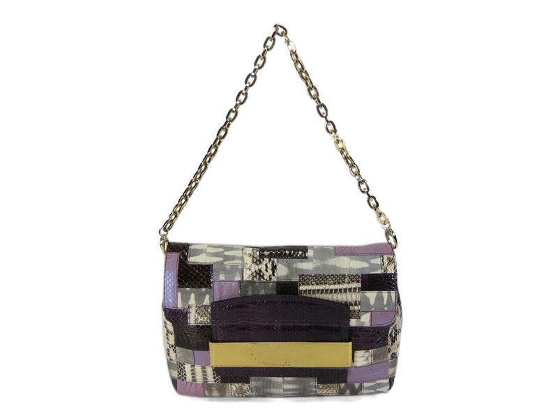 Jimmy Choo Snakeskin Patchwork Celeste Clutch