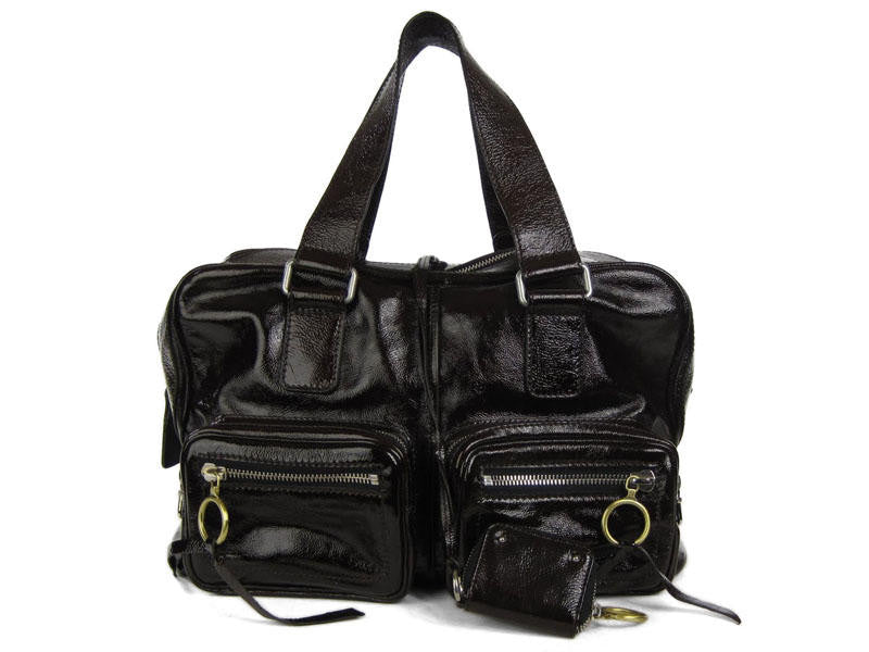 Chloé  Large Chocolate Patent Betty