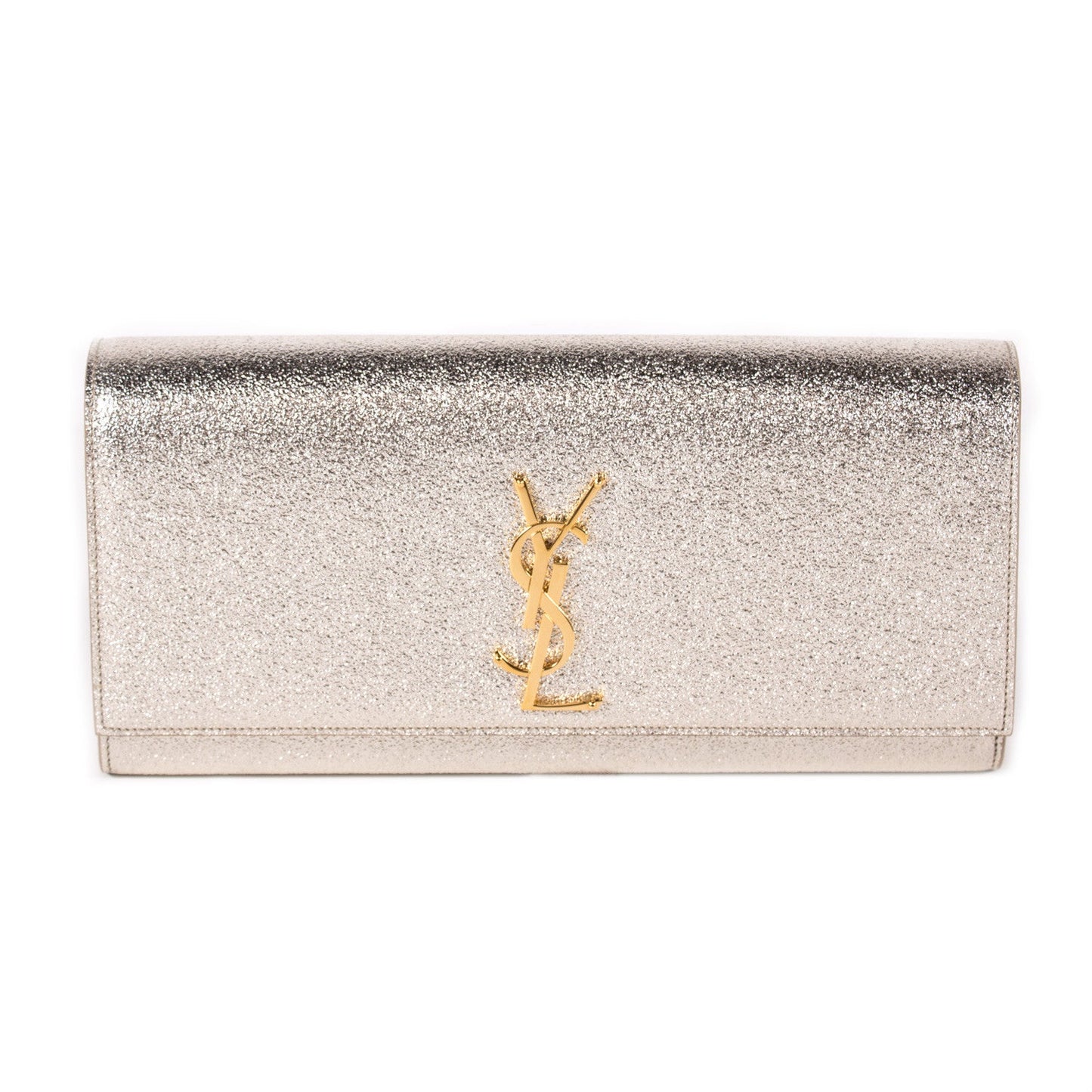 Saint Laurent Monogram Metallic Clutch