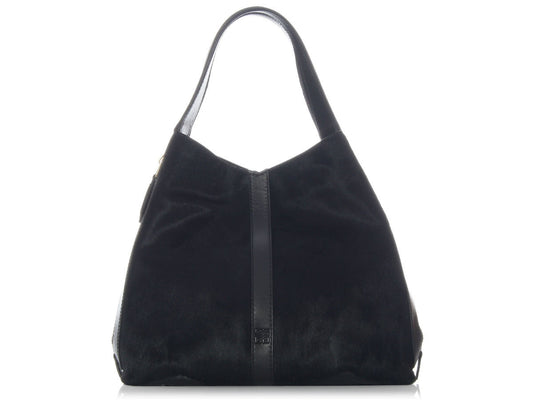 Givenchy Black Pony Hair Tinhan Tote