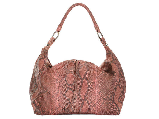 Carlos Falchi Pink Python Hobo