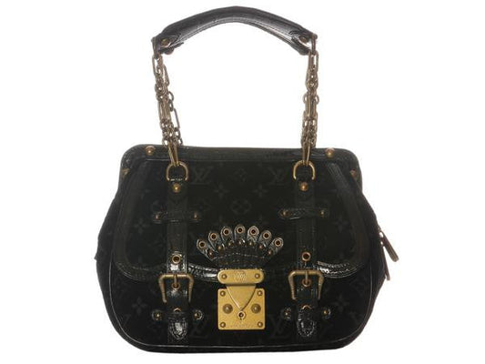 Louis Vuitton Black Velour Gracie GM