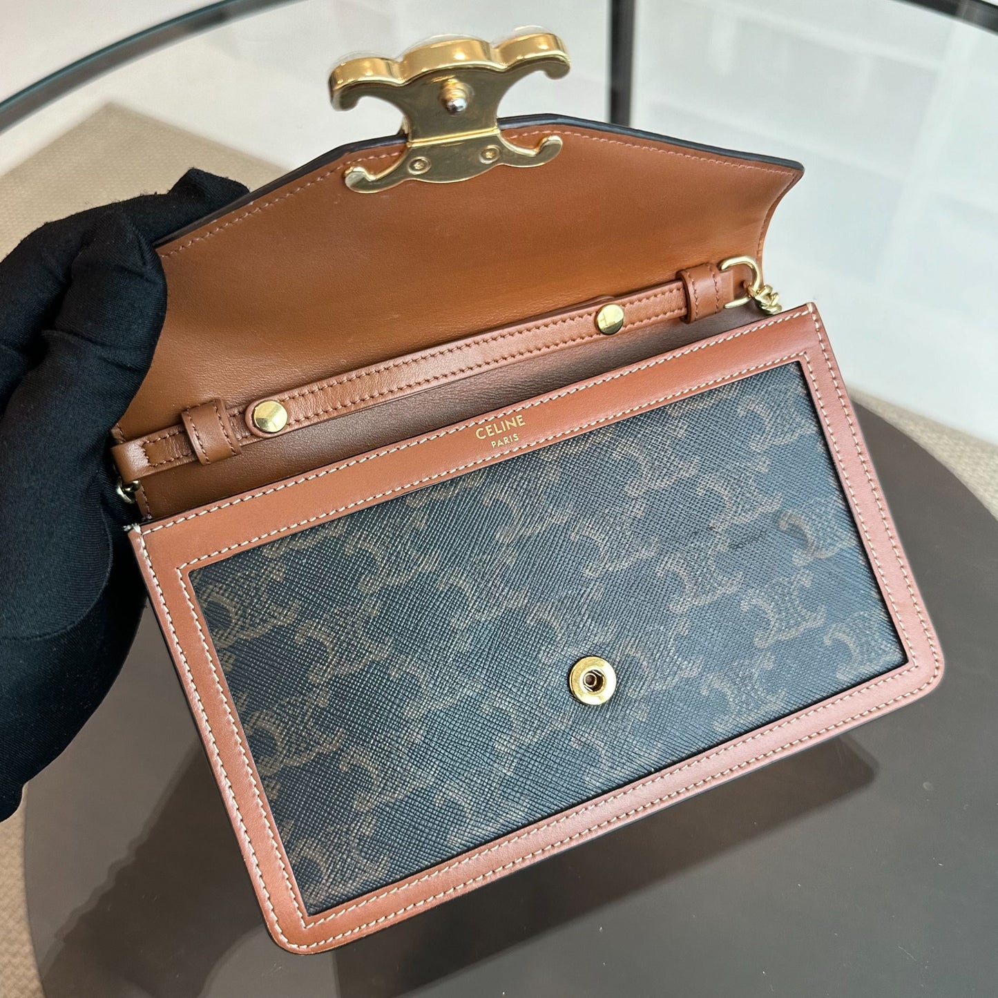 *Full Set* Triomphe Envelope WOC Wallet On Chain Coated Canvas