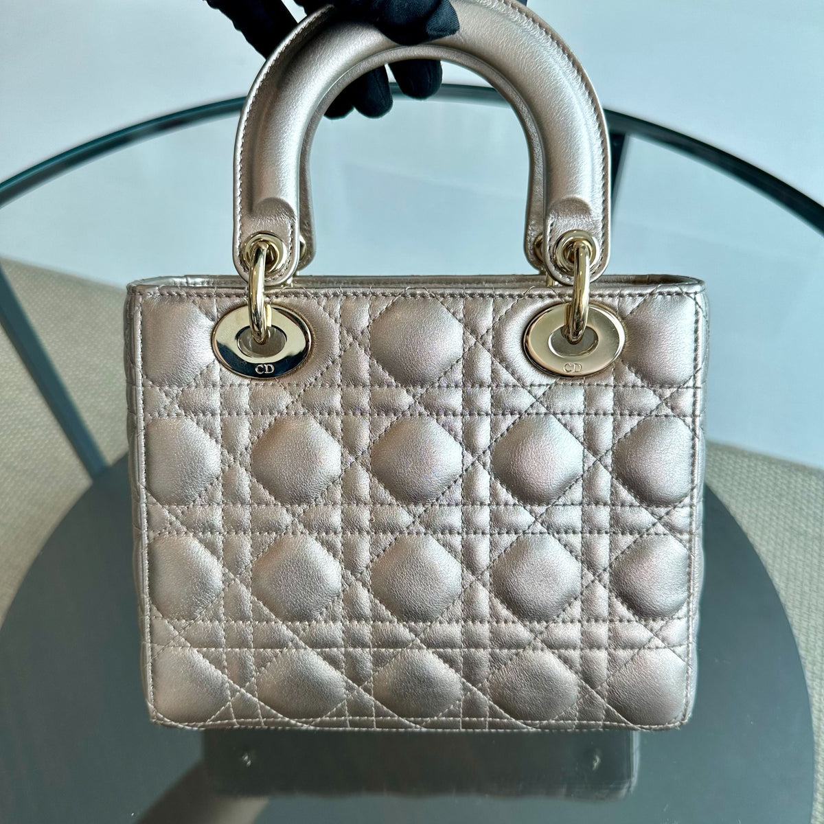 *Full Set* Lady Small My ABC Lambskin Metallic Gold LGHW