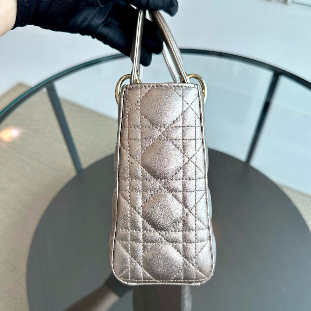 *Full Set* Lady Small My ABC Lambskin Metallic Gold LGHW
